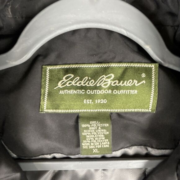 Eddie Bauer Trench Coat Men’s XL Black Lightweight Water Repellent Packable - Picture 5 of 9